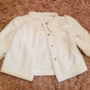 3-6 mo Gymboree micro fleece coat with bow